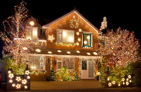 Holiday light install